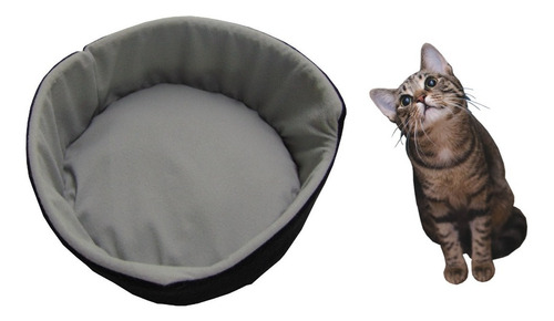 Cama Doble Faz Para Gatos Grande Color Gris