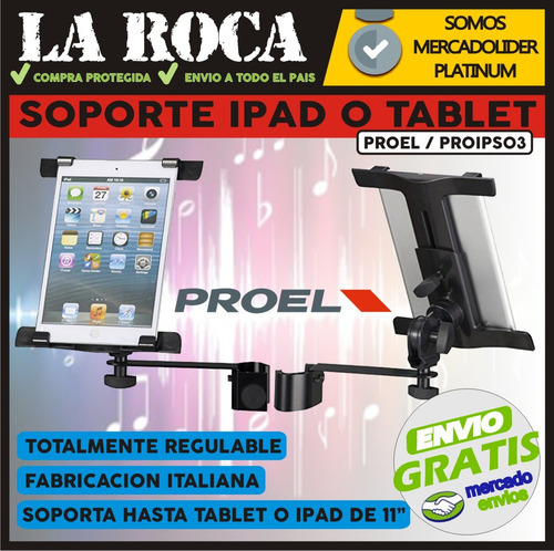 Imagen 3 de 10 de Soporte De iPad Tablet Celular Para Pie Microfono