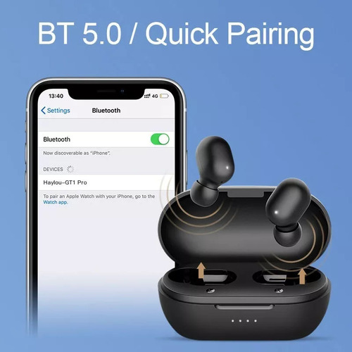 Fone De Ouvido Sem Fio Haylou Gt1 Pro Preto