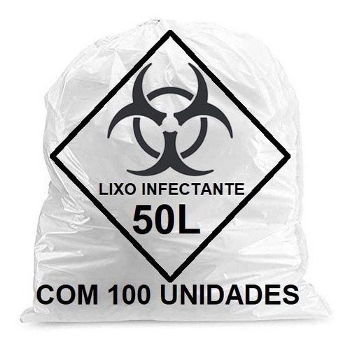 Imagem 1 de 1 de 400 Sacos Lixo Hospitalar Infectante 50l - Aut. Anvisa C/ Nf