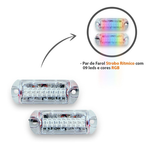 Imagem 3 de 10 de Strobo Ajk Rítmico Rgb Lançamento 2019 3 Geração 2 Faróis