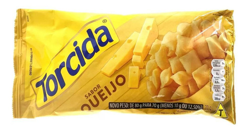 Salgadinho Torcida Sabor Queijo De 70g Com 60 Unidades