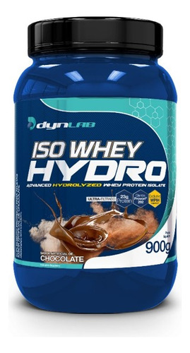 Iso Whey Hydro 900g Dynamic Lab Melhor Whey Glanbia Sabor Chocolate
