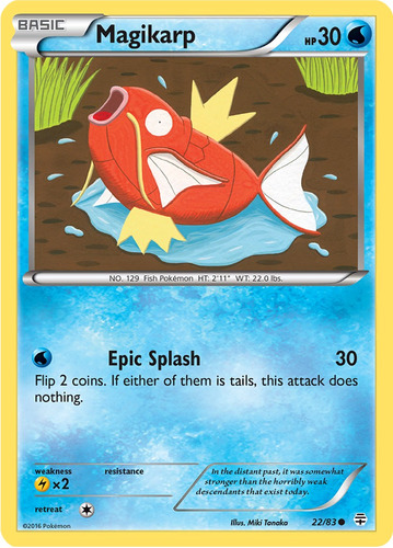 Cartas Pokemon Magikarp 22/83 Reverse Xy Generations Gen