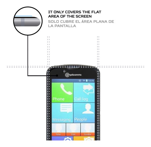 Protector Mica Pantalla Para Amplicomms Powertel M9000