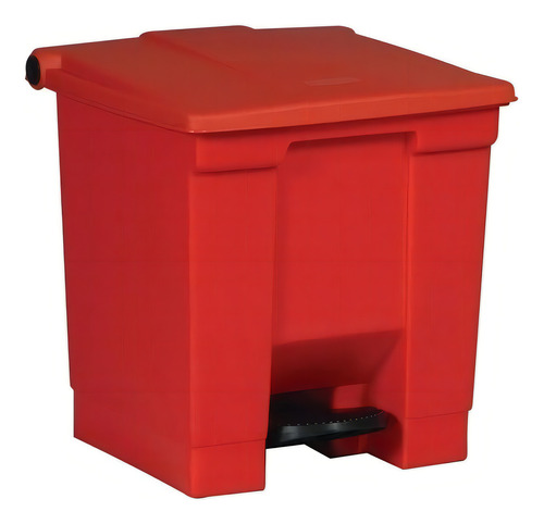 Contenedor Step On 8 Gl Rubbermaid Decorativo De Pedal 6143 Color Rojo