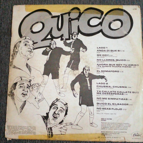 Lote El Chavo Del 8 (1978) 4 Vinilos Quico Chapulin Colorado Estándar