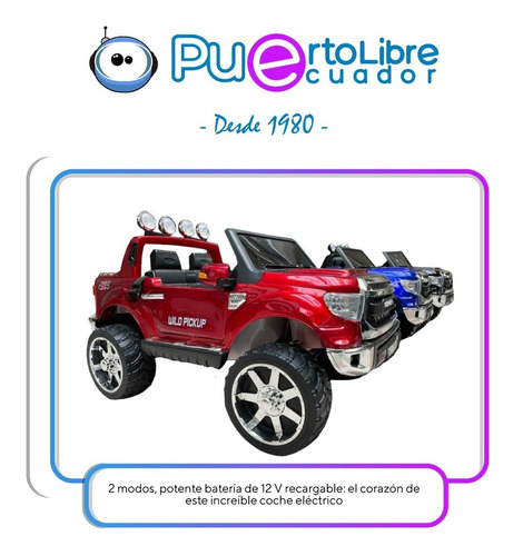 Liquidacion Carro Grande Bateria 2 Niños Toyota + Luces