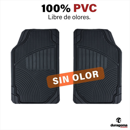 Cubre Alfombras Auto 2 Piezas Delanteras Goma Pvc Universal
