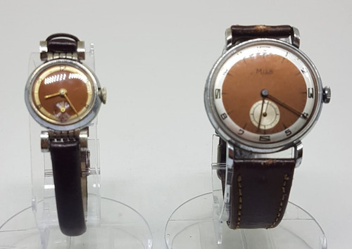 2 Relogios Vintage Masculino E Feminino Mila E Olma Suiços