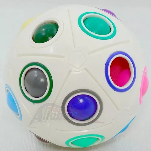 Cubo Mágico Bola Puzzle Rainbow Ball - 20 Cores - Moyu - ImpérioXD