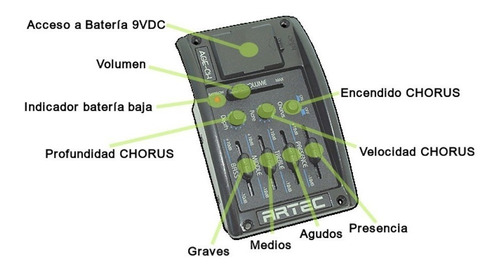 Preamplificador Y Micrófono Artec Age-ch Agech Con Chorus