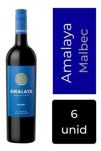 Vino Amalaya Malbec 750ml Caja X 6 Unidades Mp Drinks