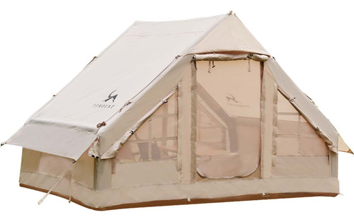 Tienda De Campaña Inflable Camping Glamping Con Bomba Color Beige