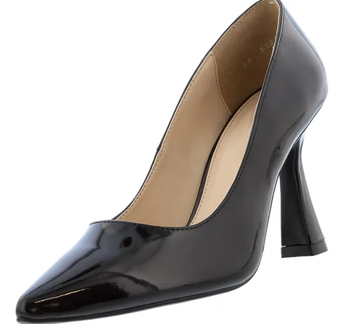 Zapatilla Negra Con Tac n Curvo Lady Paulina Cristel 32203 Meses