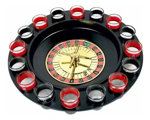 Jogo Cassino Shot Com Roleta 16 Copos Bebida Drink Western