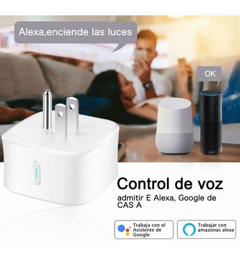 Imagen 9 de 10 de Enchufe Inteligente Wifi Compatible Con Alexa