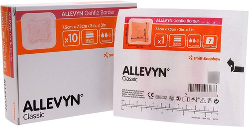 Allevyn Gentle Border 7.5x7.5 Cm, Caja Con 10 Pzas