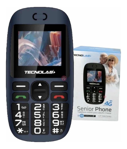 Teléfono Senior Tecnolab 4g Bt 1.7 Adulto Mayor Tl486