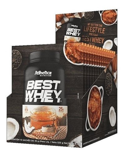 Best Whey Atlhetica C/ 15 Sachês Doce De Abóbora C/ Coco