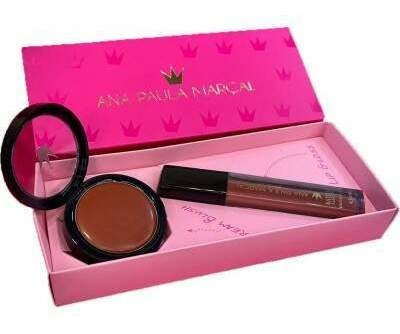 Imagem 1 de 3 de Kit Blush Cremoso E Gloss Ana Paula Marçal - Bronze