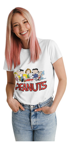 Polera Snoopy Charlie Brown Peanuts Algodon Estampado