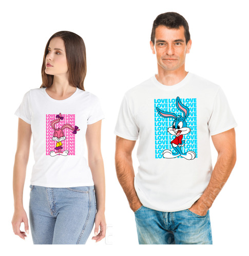 Juego De Playera Para Pareja Looney Tunes Lola & Bunny