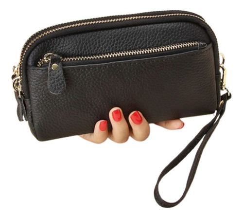 Cartera De Piel Auténtica, For Guardar El Teléfono, Práctic