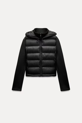 Chaqueta De Manga Larga Con Capucha Y Acolchado De Algodón Zr Warm