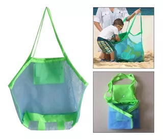 Bolso De Playa Con Malla Azul Y Verde Claro Cool Bags