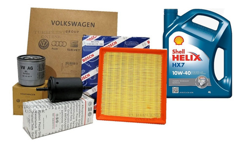 Kit Filtros Aceite Helix 10w40 Vw Saveiro Cross 1.6 16v Msi