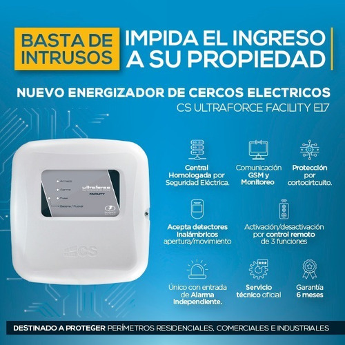Energizador Central Cerco Electrico Cse17 + 2 Remotos Cuotas