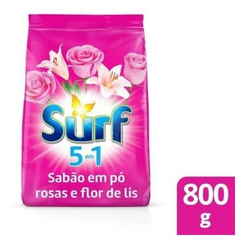 Sabao Em Po Surf Sanitizante 5 Saco De 800gr Cada