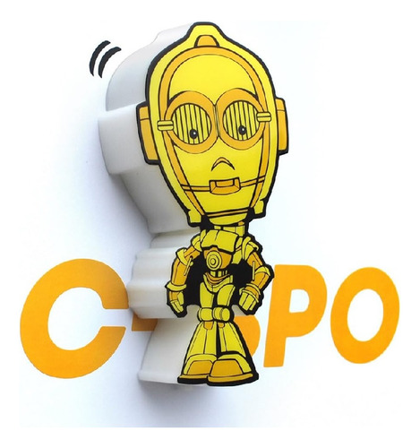 Mini Luminaria Star Wars C 3po 3d Deco Light Fx