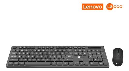 Kit Teclado E Mouse Sem Fio Lecoo Kw201 Mouse Preto Teclado Preto Abnt2 Preto