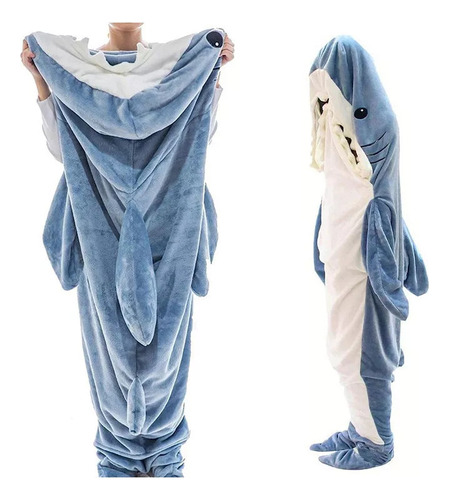 Bolsa De Dormir Cartoon Shark, Cobertor, Pijama, 190x90cm