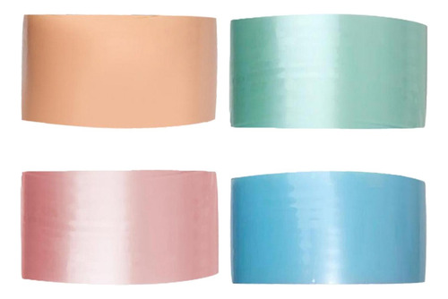4x Cinta De Bola Adhesiva Naranja Color Azul Hierba Rosa