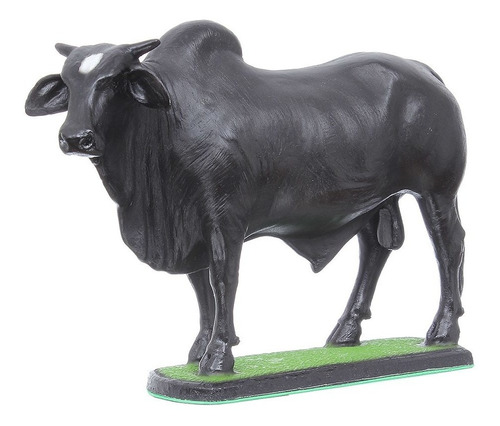 Imagem 1 de 4 de Escultura Boi Marruco Preto Em Resina Home Western Decor 275