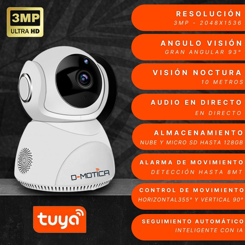 Imagen 7 de 9 de Cámara Vigilancia Wifi Inteligente Full Hd, Auto Tracking Ia
