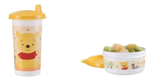 Set Infantil Winnie Pooh Tupperware® Disney Libre De Bpa