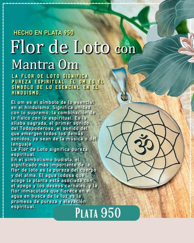 Dije Flor De Loto Y Om