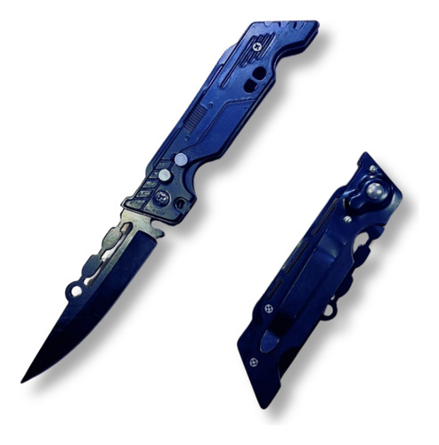 Cuchillo Navaja Automática Retráctil Con Seguro