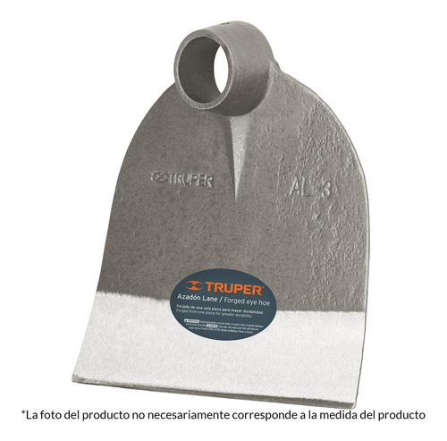 Azada Acero Forjado Uso Agricola 1.8 Lb Sin Cabo Truper