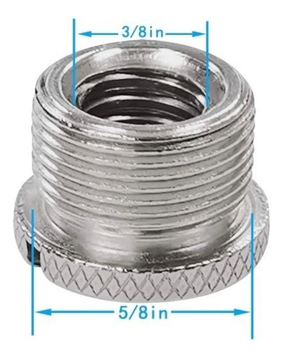 1 Adaptador Tornillo 3/8 Hembra A 5/8 Macho (dientes Finos)