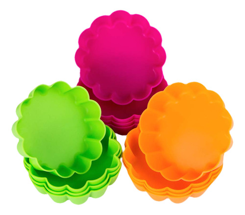 Webake 12 Pack Silicone Tart Moulds Mini Quiche Moulds