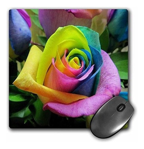 Mouse Pad Tye Dye Rosas Arco Iris Rosas