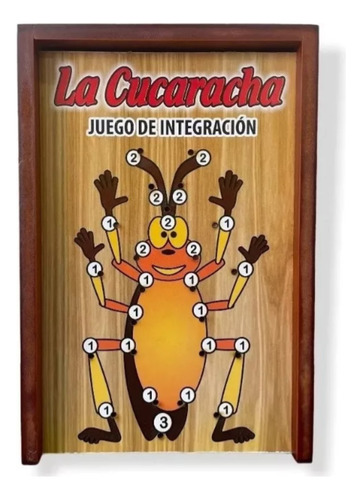 La Cucaracha Juego Didactico De Mesa  Familiar En Madera 