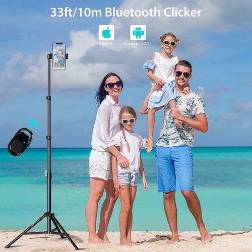 Imagem 4 de 6 de Tripé P/ Celular, Suporte De Alumínio Com Bluetooth, Selfie