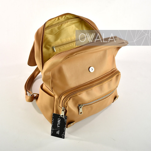 Mochila Mujer Cuero Sintetico Urbana Capacidad Cuaderno A4