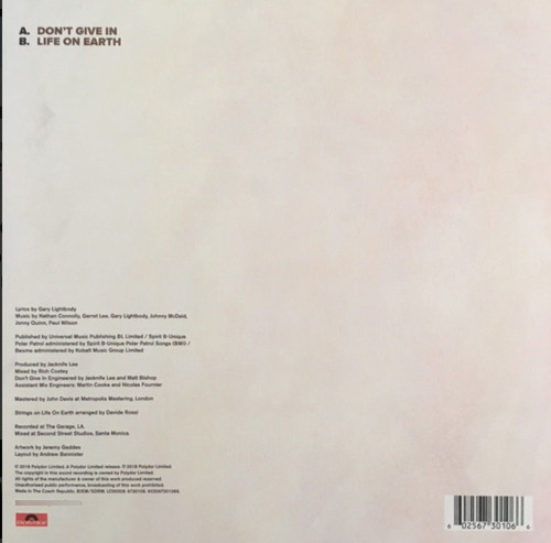 Vinilo 10'' Single Snow Patrol - Don't Give In - 2018 Nuevo